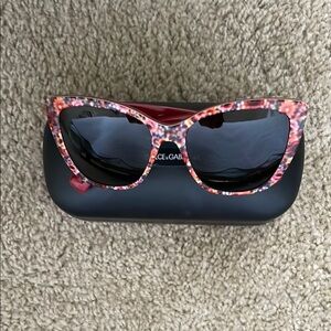 Dolce & Gabbana Women's Red Floral Sunglasses